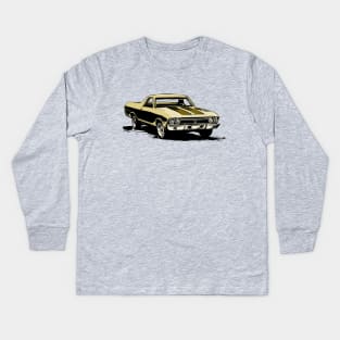 Yellow 68 El Camino Kids Long Sleeve T-Shirt